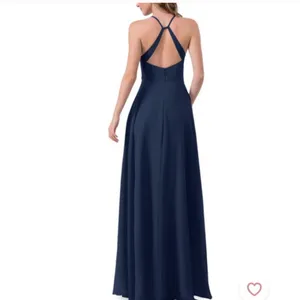 NWT Azazie Bree A-line chiffon floor length maxi formal dress sz Lg thumbnail 2