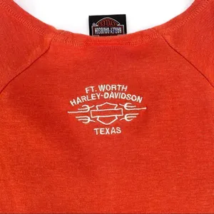 Harley Davidson women’s‎ orange Eagle shirt FT Worth Texas small thumbnail 4