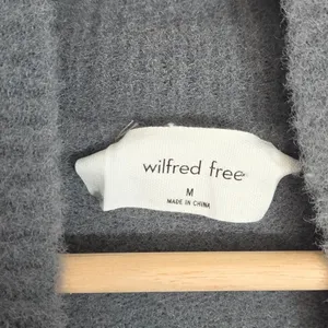 Aritzia Wilfred Free Gray Fuzzy Mock Neck Sweater M NWT Oversized Pullover thumbnail 6