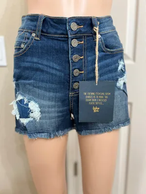 Indigo Rein Shorts Jean waist 26 size 5 thumbnail 1
