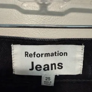 Reformation Wilder High Rise Wide Leg Jeans in Black Size 25 thumbnail 3