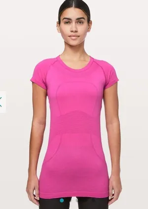 Swiftly Tech Short Sleeve Crew in Sonic Pink Size 6/8 thumbnail 2