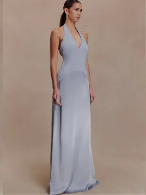 Meshki Maura Taffeta And Satin Maxi Dress - Cornflower Blue, M thumbnail 2