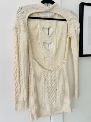 For Love & Lemons Vera Heart Cut Out Dress size Medium white/cream thumbnail 4