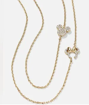 BaubleBar X Disney Mickey Mouse and Minnie Asymmetrical Necklace Set thumbnail 1