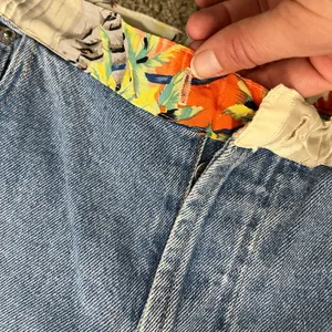 Agolde Rio Palm Tree Print Cuff Jeans Size 29 Y2K thumbnail 3