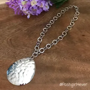 Silpada Hammered Disk Necklace Sterling Silver thumbnail 2