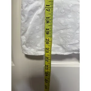 Brandy Melville White Embroidered Cotton Tank Top M thumbnail 5