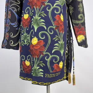 NWOT Farm Rio x Anthropologie Mixed Arabesque Scarves Wrap Mini Dress Size M thumbnail 7