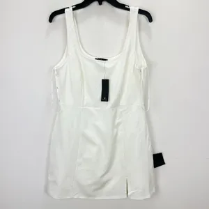 Lulus Always Admired White Sleeveless Mini Dress Ponte Stretch Knit XL NWT thumbnail 5