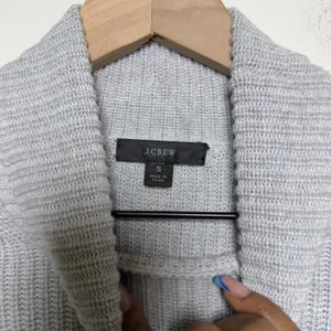 J.‎ Crew Women Cotton Cashmere Turtleneck Sweater Small Gray Shaker Knit Luxury thumbnail 3