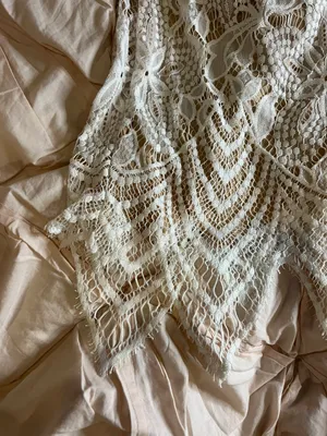 Small Embroidery Creme Lace Mini Girly Skirt thumbnail 2