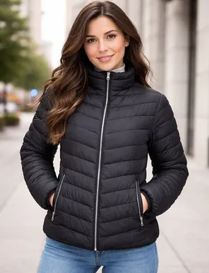 Big Chill Women’s Black Packable Jacket Large Transitional thumbnail 1