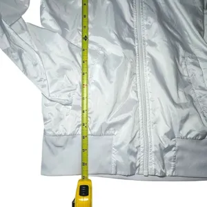 Z by Zella Windbreaker Jacket Full Zip Hoodie White Womens Medium Active Workout thumbnail 7