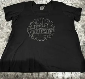 Harley-Davidson Black Graphic Boxy Short Sleeve Tee sz 2x thumbnail 1