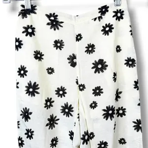 NEW Free People Groovy Daisy Black Floral Cotton Linen 2 Piece Casual Set Size 0 thumbnail 8