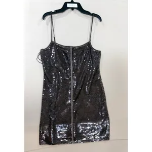 ALC Frank Dani sequined mini Dress with spaghetti streps Size Large thumbnail 3