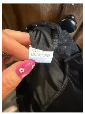 Black Velvet Midi Dress with Sheer Sparkle Sleeves thumbnail 6