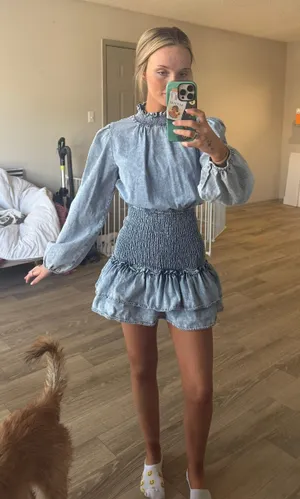 idem Ditto Boutique Denim Dress thumbnail 1