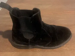 Dr. Martens Black Velvet Chelsea Ankle Booties thumbnail 1