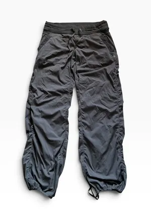 Lululemon dance studio pants grey mid rise unlined size 8R thumbnail 1