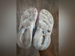 Slip-On Sculpted Foam Clog in Blue and Pink thumbnail 6