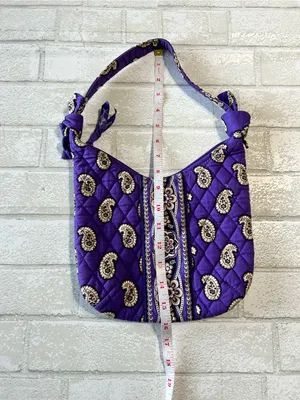 Vera Bradley Calypso Quilted Purple Floral-Paisley Shoulder Bag - Retired Print thumbnail 6