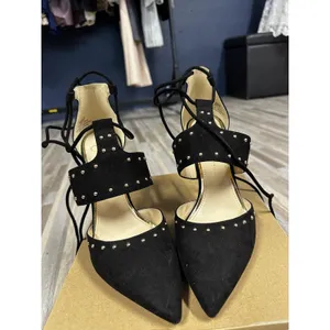 Jessica Simpson Shoes Womens Size 9 Black Studded Lace Up thumbnail 9