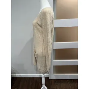 Banana Republic Beige Knit Open‎ Front Long Sleeve Cardigan Sweater Women Size S thumbnail 4