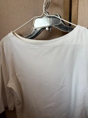 Christopher and Banks White Long-Sleeve Boatneck Top Large thumbnail 3