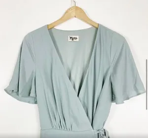Show Me Your Mumu Sophia Silver Sage Wrap Maxi Dress thumbnail 3