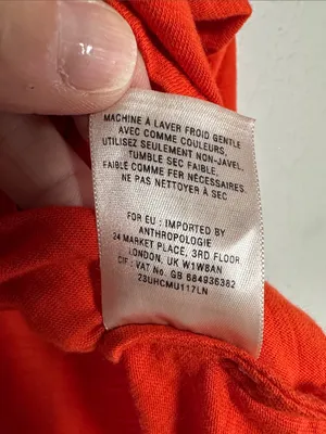 Anthropologie Leifnotes Orange Wrap Tank Top Summer Colorful Casual Sleeveless thumbnail 6