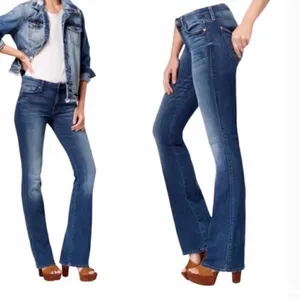 7 for All Mankind Low Rise Boot Cut Jeans 24 X 32 thumbnail 2