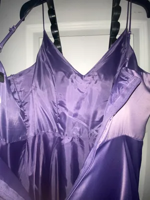 B Darlin Purple Satin Prom Dress thumbnail 5