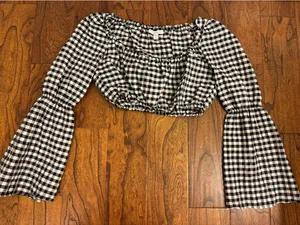 Topshop Cropped Long Sleeve Top thumbnail 1