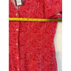 Universal Thread Red Paisley Star Mini Dress Womens Size‎ M NWT Linen Blend thumbnail 3