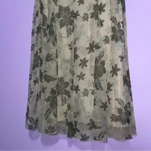 Vintage Jonathan Martin Y2K Silk Midi Dress Women Size 8 Whimsical Floral Fairy thumbnail 3