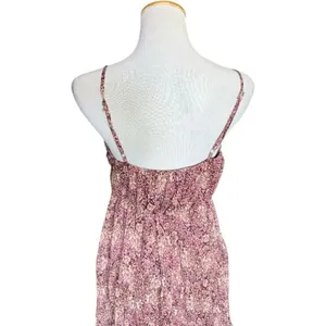 Womens Altard State Floral Print Burgundy Sleeveless Tiered Dress - Sz M thumbnail 3