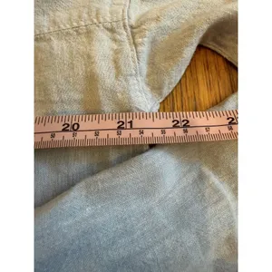 Women’s XL Blue Linen LS Button Up Lightweight Casual Shirt thumbnail 4
