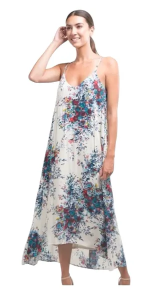 LoveStitch Knotted High Low Maxi Dress size large thumbnail 1