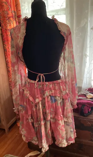 Floral Cut Out Dress Multi Size M thumbnail 2
