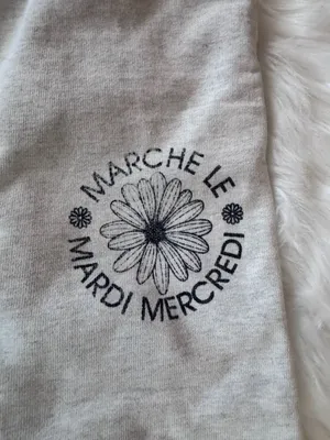 Mardi Mercredi Marche (One Size) Le Flower Logo Graphic Cotton Sweatpants thumbnail 4