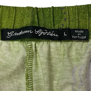 Gudrun Sjoden Green Floral Wide Leg Pants Lagenlook Mori Girl Cottagecore Boho M thumbnail 7