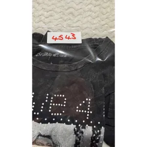 Britney Spears Slave 4 U Graphic T-Shirt Black Mineral Wash Large RN102050 thumbnail 5