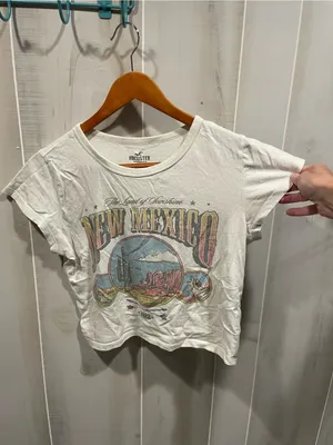 Cute Hollister crop New Mexico cap sleeve baby t-shirt scoop neck thumbnail 4