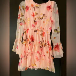 Floral Sheer Pink dress thumbnail 2
