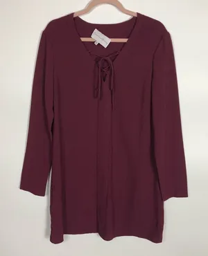 Charles Henry maroon‎ dress thumbnail 1