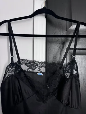 Black Satin Dress Size M thumbnail 5