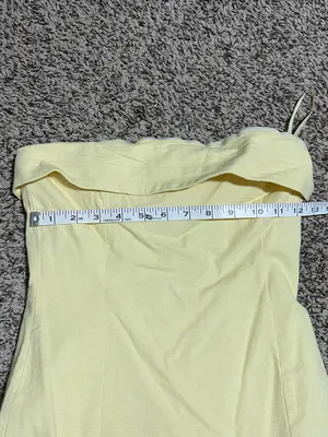 Mable Strapless Yellow Bodycon Summer Dress size M thumbnail 6