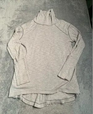 Free people we the free Gray Turtleneck long sleeve split back medium thumbnail 1